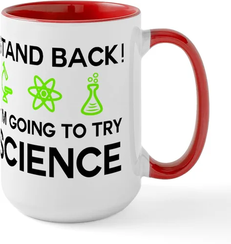 Vista 11 de CafePress Im Going To Try Science! Taza de café de cerámica, taza de té, 15 onzas