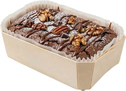 Vista 6 de Restaurantware Taipei - Moldes de madera para hornear de 17 onzas, 100 moldes desechables listos para horno, con forros de papel, recipientes