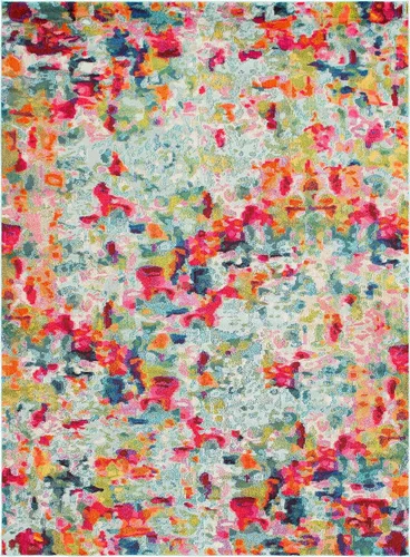 Vista 27 de Unique Loom Chromatic Collection Alfombra de Área - Champagne (2' 2" x 6' Runner, Azul Claro/Azul)