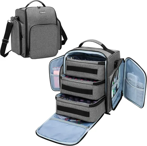 Vista 8 de BAFASO - Organizador de esmalte de uñas con capacidad para 72 botellas (15 ml. - 0.5 onzas líquidas), Negro
