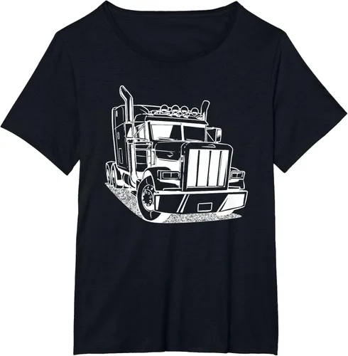 Vista 69 de Diesel Big Rig 18 Wheeler - Camiseta de camionero para camionero, Negro, S