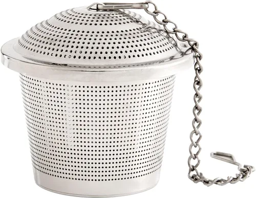 Vista 6 de HIC Kitchen Infusor de té de barril pequeño, acero inoxidable 18/8, 1.75 pulgadas, juego de 2