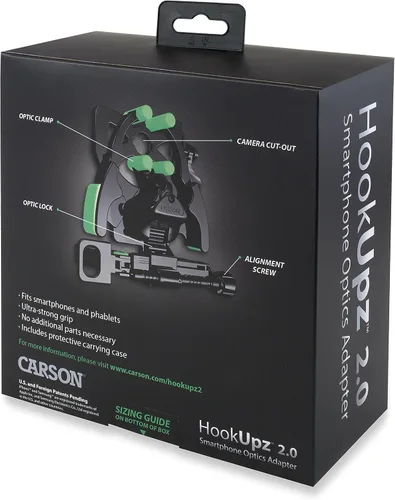 Vista 10 de Carson HookUpz 2.0 universal para smartphone, adaptador óptico para prismáticos, catalejos, telescopios, microscopios, monoculars y más (IS-200)