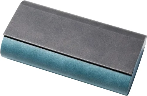 Vista 5 de Estuche doble para gafas, carcasa rígida 2 en 1 de almacenamiento para gafas de sol y gafas, funda delgada con cierre magnético
