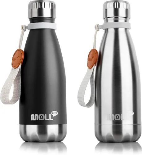 Vista 26 de Botella de Agua de 9 oz para Niños - Botella de Agua Pequeña de Acero Inoxidable para la Escuela con Aislamiento al Vacío de Metal a Prueba de Fugas