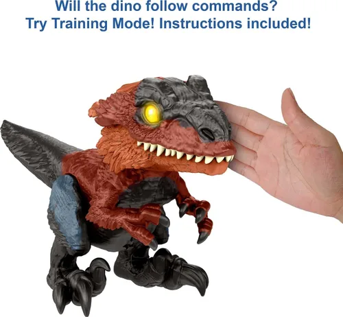 Vista 4 de Jurassic World Dominion Uncaged Ultimate Pyroraptor Dinosaur Toy - Figura de acción con movimiento y sonido interactivos