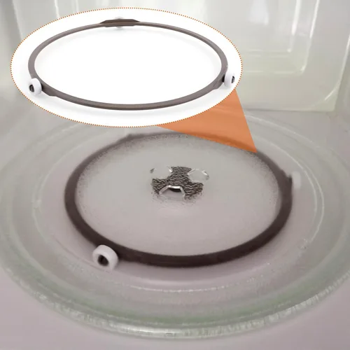 Vista 6 de Anillo giratorio de microondas de 7 pulgadas con rodillos de 0.59 pulgadas, anillo de microondas para tocadiscos giratorios, accesorios