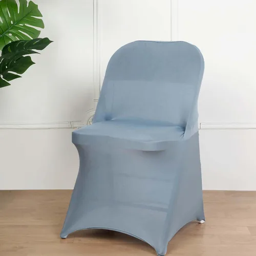 Vista 15 de Efavormart - Funda para silla plegable elástica de elastano, ajustable, para cenas, eventos, bodas, fiestas, banquetes, catering, color beige