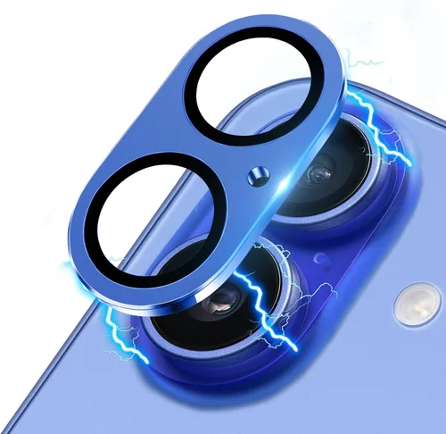 Vista 128 de Protector de Lente de Cámara para iPhone 14 / iPhone 14 Plus Película de Cubierta de Cámara de Metal, Vidrio Templado 9H, Antiarañazos, Compatible