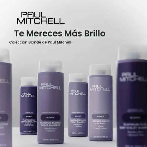 Vista 4 de Paul Mitchell Set de regalo rubio platino, champú morado + acondicionador, para cabello cobrizo