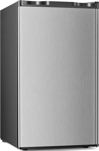 Vista 17 de Antarctic Star Mini refrigerador de 1.6 pies cúbicos con congelador, refrigerador pequeño y compacto con puerta reversible individual, estantes