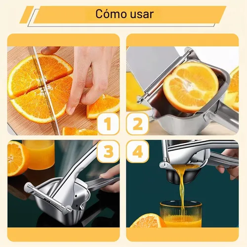 Vista 3 de Exprimidor manual de acero inoxidable, exprimidor de jugo de naranja, exprimidor de limón de acero inoxidable, exprimidor de jugo de naranja
