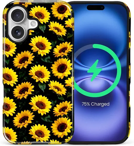 Vista 98 de Funda Compatible con iPhone 13/14 [Compatible con MagSafe] Protección de Doble Capa de Cáscara Dura Híbrida, Funda Magnética Protectora a Prueba