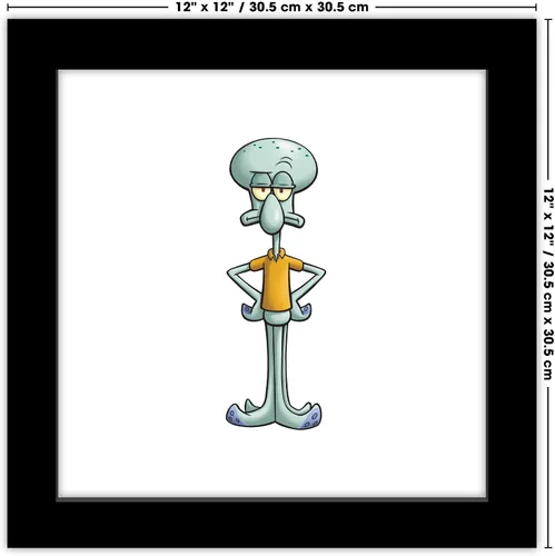 Vista 7 de Trends International Gallery Pops Nickelodeon Bob Esponja SquarePants - Póster de pared de calamardo de 12 x 12 pulgadas, versión enmarcada en negro