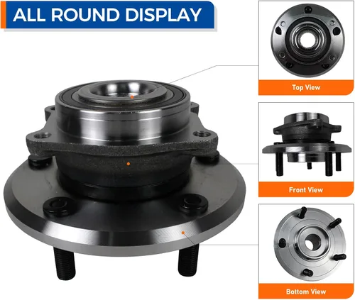 Vista 2 de PAROD 513286 Conjunto de cubo de cojinete de rueda delantera compatible con Dodge Journey 2009-2017, Ram ProMaster 1500, 2500, 3500 5Lugs con ABS