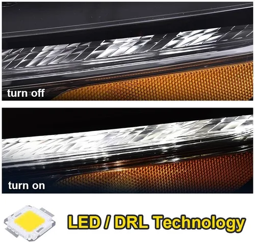 Vista 5 de CHEDA Luz de estacionamiento LED blanca DRL señal de giro izquierda conductor compatible con Jeep Cherokee 2014-2018 68157103AQ