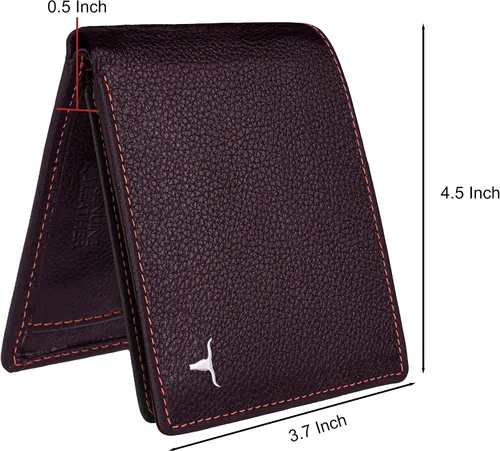 Vista 6 de Cartera de cuero Charlie para hombre, Marrón, Casual