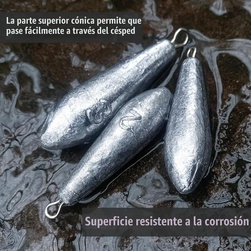 Vista 3 de Pesas de pesca hundimientos, pesos de tiro de gota de lágrima
