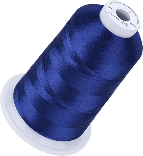 Vista 103 de Simthread 5500 yardas de hilo de bordar, 5000M de alto rendimiento 40WT 100% hilo de poliéster – 170+ colores vívidos, clasificado de alta velocidad