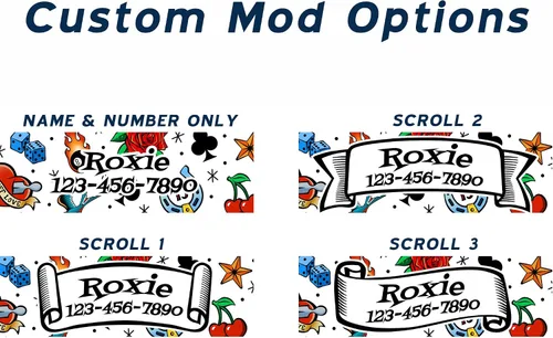 Vista 3 de Tattoo Dog Collar Personalized Custom (X-Small 5/8)