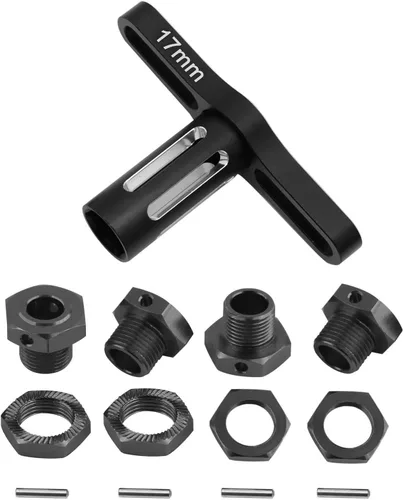 Vista 7 de Pieza de mejoras de llave hexagonal de rueda de 0.67 pulgadas, para infracción de 1/7, 6s BLX/Mojave 6s BLX/Limitless 1/8 Typhon 6S BLX, adaptadores
