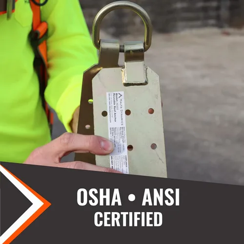 Vista 4 de Malta Dynamics Anclaje de techo reutilizable, 1 unidad, compatible con OSHA y ANSI, anclaje temporal de protección contra caídas de techo, ligero