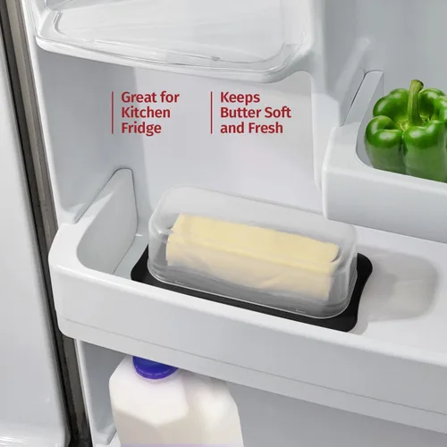 Vista 4 de Signoraware Mantequillera con Tapa - Recipiente Guardamantequilla con Tapa Transparente para Encimera, Refrigerador - Plástico Duradero