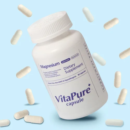 Vista 6 de Vitapure+ Cápsulas de magnesio (glicinato, liposomal) - Suplemento para apoyar el alivio del estrés, el sueño, la salud cardíaca, los nervios