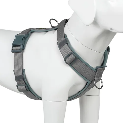 Vista 14 de Arnés para perro Plutus Pet sin tirón, arnés ajustable de nylon con acolchado suave, arnés para perro reflectante y resistente para perros pequeños