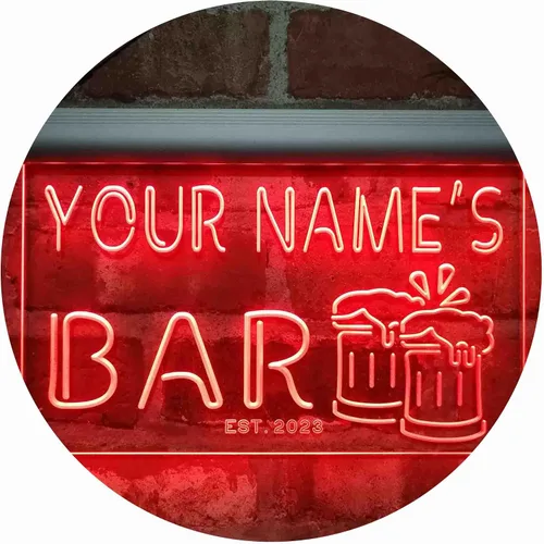 Vista 29 de ADVPRO Letrero de neón LED personalizado con texto en inglés «Your Name Est Year» (12 x 8.5 pulgadas) st4s32-w1-tm-b