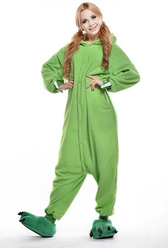 Vista 4 de Pijama de una pieza para adultos para mujeres y hombres, disfraz de animal de una pieza para Halloween o cosplay
