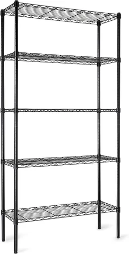 Vista 18 de [Usado] Amazon Basics Estantería de almacenamiento ajustable con 5 estantes para garaje, acero resistente al óxido, 150 libras por estante, 16 Negro