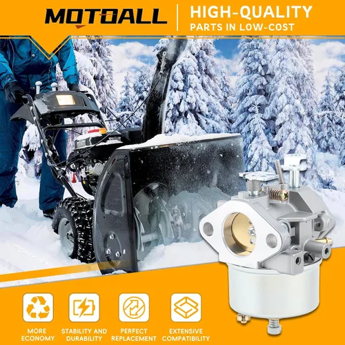 Vista 2 de Carburador MOTOALL para quitanieves 640349 640052 640054 632334A 632334 para John Deere 526 726 732 826 1032 Carburador ajustable HM80-155392P