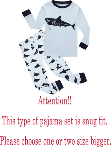 Vista 2 de Family Feeling - Conjunto de pijama de manga larga, diseño 100% de algodón, para niños pequeños