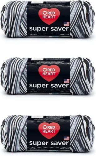 Vista 124 de Red Heart Hilo Super Saver, paquete de 3, camuflaje, 3