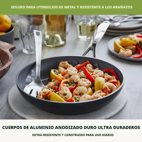 Vista 6 de GreenPan Valencia Pro 2 Piece (8" & 10") Ceramic Nonstick Skillet Set Gris