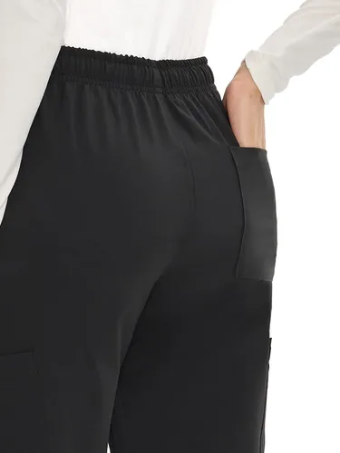 Vista 6 de COZYFIT Scrubs for Women Set - V-Neck & Straight Leg Pants with 9 Pockets Negro