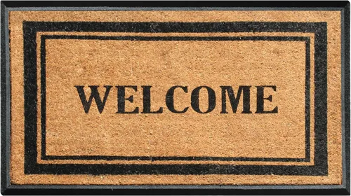 Vista 18 de A1HC Tapete para Puerta de Fibra de Coco Natural y Caucho, 30"x48" – Grueso, Duradero, Resistente, Anti-Desprendimiento, Resistente a la Medio