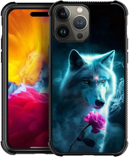 Vista 10 de Funda compatible con iPhone 15 Pro Max, 4 fundas de libélula en las cuatro esquinas con parachoques a prueba de golpes antideslizante funda