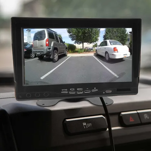 Vista 2 de Monitor de cámara de respaldo, 7 pulgadas digital TFT LCD color del coche pantalla de visión trasera DC 9V a 35v pantalla de cámara