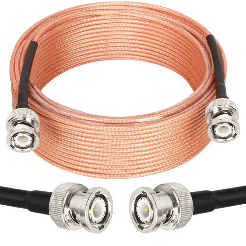 Vista 12 de XRDS -RF Cables BNC 1 pie 2 piezas, Cable BNC macho de 50 ohmios RG316 para antenas de escáneres de antena, radios ham portátiles, etc.