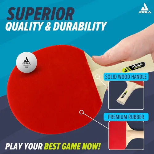 Vista 5 de JOOLA Family Premium - Juego de tenis de mesa + pelotas de tenis de mesa JOOLA Training de 3 estrellas