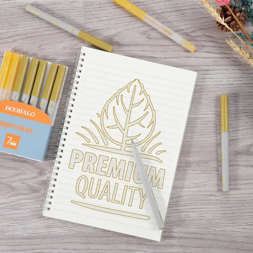 Vista 2 de DOOHALO Bolígrafos metálicos dorados con purpurina de gel compatibles con Cricut Maker 3/Maker/Explore 3/Air 2/Air 1.0/0.8/2.0/2.5 marcadores