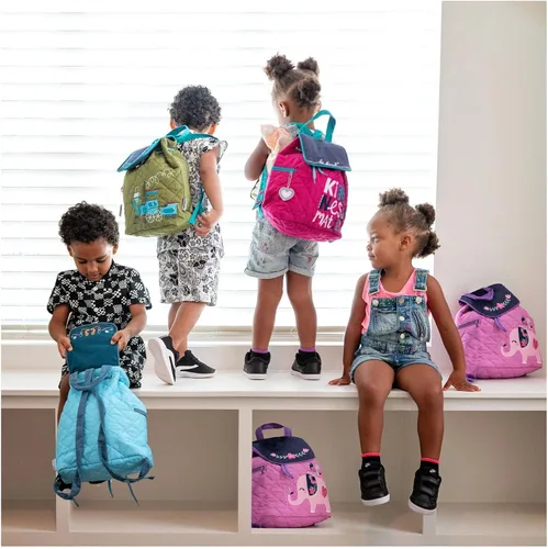 Vista 9 de DIBSIES Mochila acolchada personalizada para jardín de infantes, preescolar y guardería, Gato, Niños