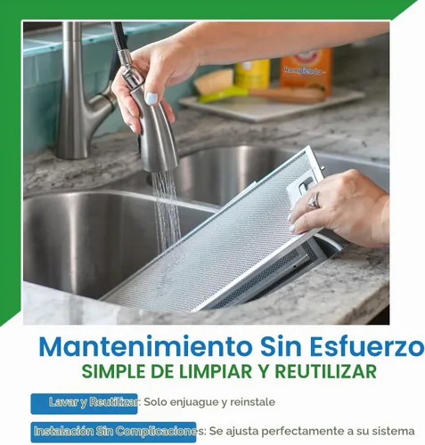Vista 6 de Filter Everything Filtro de campana extractora de repuesto, compatible con Broan BPS1FA30 y GE WB02X10713 - Filtro de grasa de aluminio de 11‑3/4″ ×