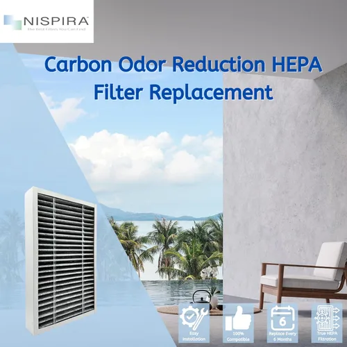 Vista 2 de Nispira F1 C01 T02 Filtro HEPA de reducción de olores de carbono para purificador de aire de habitación 3M Filtrete FAP-C01-F1, FAP-T02-F1