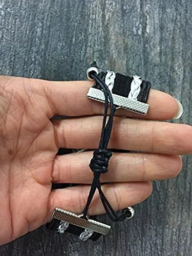 Vista 3 de Pulsera ajustable con dije de voleibol para niñas, regalo para jugadores y equipos de voleibol de amor infinito, Plata Metal