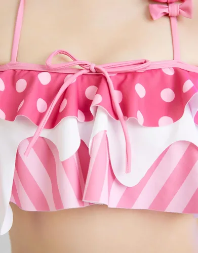 Vista 5 de haikyuu Traje de baño de dos piezas de anime para mujer, conjunto de bikini Kawaii