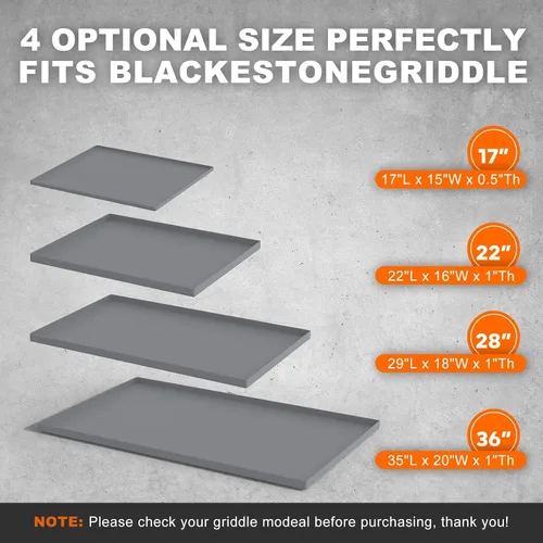 Vista 2 de Blackstone - Alfombrilla protectora de silicona para parrilla de 28 pulgadas, accesorios para parrilla Blackstone, protector de grado alimenticio