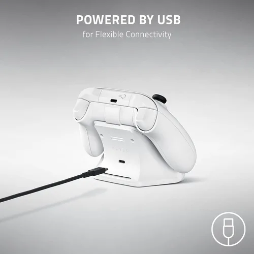 Vista 6 de Razer Universal Quick Charging Stand for Xbox Series XS Magnetic Secure Charging - Perfectly Matches Xbox Wireless Controllers - USB Powered - Shock